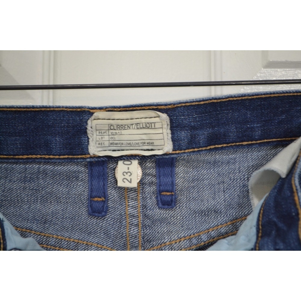 Current / Elliott 1957 The Boyfriend Blue Jeans, Distressed Style, Size 23 - Picture 5 of 9